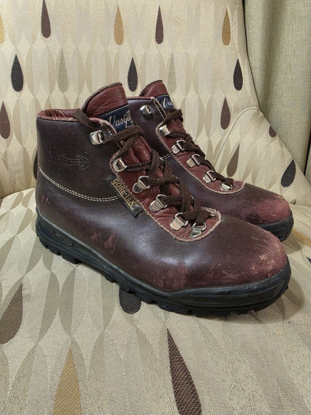 Maroon Vasque hiking Work boots 6.5M Red leather Gore-tex Skywalker Sundowner